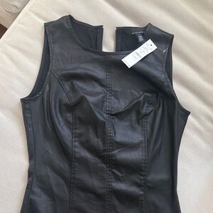 WHBM Faux Leather Dress